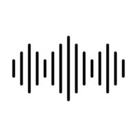 soundwave icon in line style vector