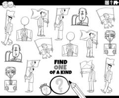 one of a kind game with businessmen and politician coloring page vector