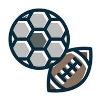 Sport Vector Thick Line Filled Dark Colors
