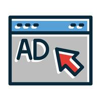 Ad Vector Thick Line Filled Dark Colors