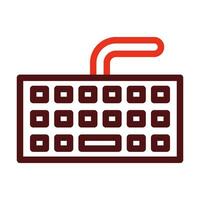 Computer Keyboard Thick Line Two Colors Icon Design vector