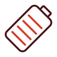 Battery Thick Line Two Colors Icon Design vector