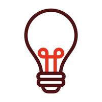 Lamp Thick Line Two Colors Icon Design vector