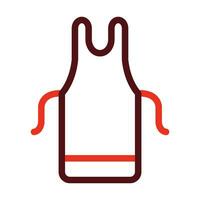 Apron Thick Line Two Colors Icon Design vector