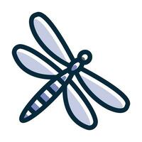 Dragonflies Vector Thick Line Filled Dark Colors