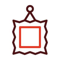 Frame Thick Line Two Colors Icon Design vector
