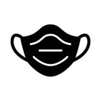 Face Mask Glyph Icon Design vector