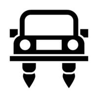 Hover Car Vector Glyph Icon For Personal And Commercial Use.