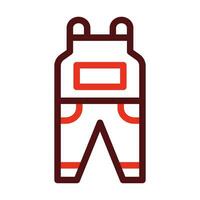 Jumpsuit Thick Line Two Colors Icon Design vector