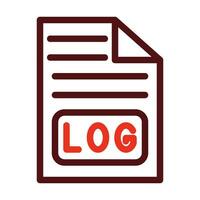 Logs Thick Line Two Colors Icon Design vector