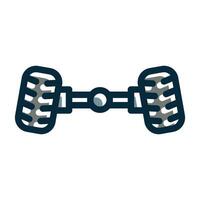 Wheel Alignment Vector Thick Line Filled Dark Colors