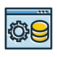 Backend Vector Thick Line Filled Dark Colors