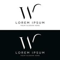 Modern and luxurious geometric W initial letter logo element. Logo for business, letter, business card, brand and company. vector