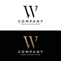 moderno y lujoso geométrico w inicial letra logo elemento. logo para negocio, carta, negocio tarjeta, marca y compañía. vector
