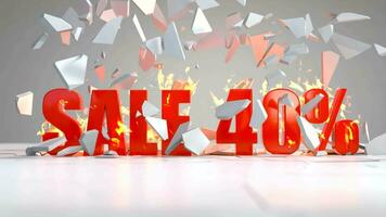 40 Percent off discount Animation, Discount sale video