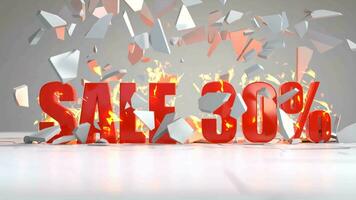 30 Percent off discount Animation, Discount sale video