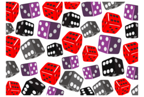 Various Types of Dice Pattern Background png