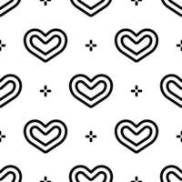 Heart shaped seamless pattern background. vector