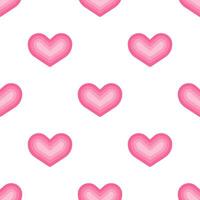 Pink heart seamless pattern background. vector