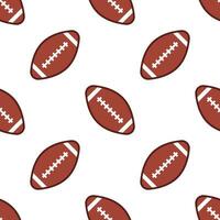 American football ball seamless pattern background. vector