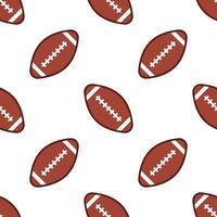 American football ball seamless pattern background. vector