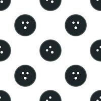 Black bowling ball seamless pattern background. vector