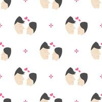 Cartoon of Couples seamless pattern background. vector