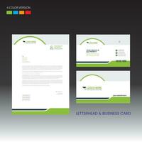 letterhead and business card design vector