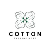 Cotton Logo Plant Design Vector Templet Symbol