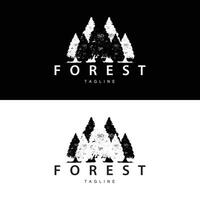 Forest Logo, Jungle Adventure Simple Design Vector, Illustration Template vector