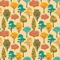 Autumn trees. Autumn forest background with colourful trees vector