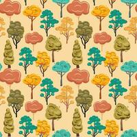 Autumn trees. Autumn forest background with colourful trees vector