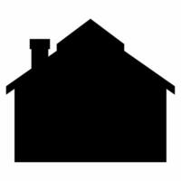 Farmhouse silhouette vector. Rural house silhouette can be used as icon, symbol or sign. House icon vector for design of farm, village or countryside