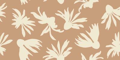 de moda exótico mano dibujado flores sin costura modelo. floral antecedentes para textil, fondo de pantalla, bandera, cubiertas, superficie, impresión y hogar decoración. flor vector ilustración.