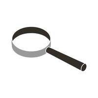 Magnify icon Realistic vector magnifying glass