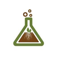 bio química laboratorio triángulo logo diseño modelo vector ilustración muy elegante y lujo