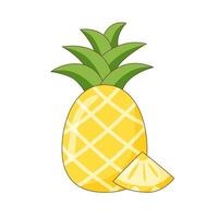 Pineapple isoletad on white vector