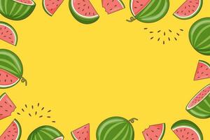 Watermelon summer background vector