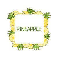 Pineapple background sticker vector