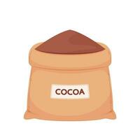 cacao saco vector. cacao saco en blanco antecedentes. vector