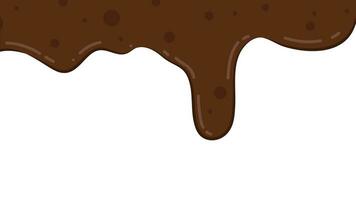 Chocolate stretch on white background. Chocolate background vector. vector