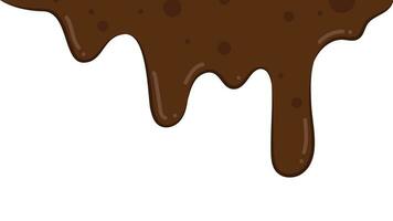 Chocolate stretch on white background. Chocolate background vector. vector