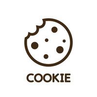 diseño de logotipo de galletas. vector de galletas sobre fondo blanco.