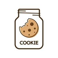 Cookie cartoon vector. logo design. vector