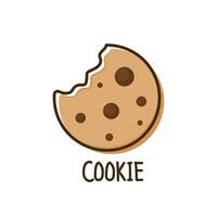 Cookie cartoon vector. logo design. vector