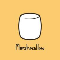 Marshmallow cartoon vector. Marshmallow logo design. Marshmallow icon. vector