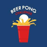 Beer cup cartoon vector. symbol. logo design. ping pong ball. game. vector