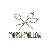 Marshmallow logo design. Marshmallow symbol vector. vector