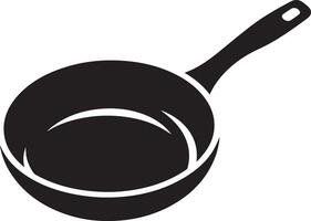 Fry pan vector silhouette illustration 7