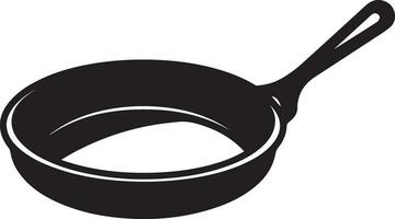 Fry pan vector silhouette illustration 8